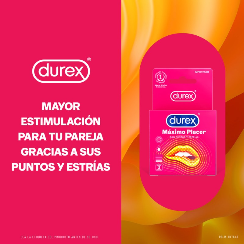 PRESERVAT.DUREX MAXIMO PLACER 3 UND