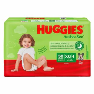PAN.HUGGIES ACTIVE SEC ET.4 XG 50 UND