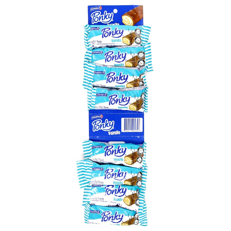 PONKY VAINILLA LECHE TIRA 8 UND