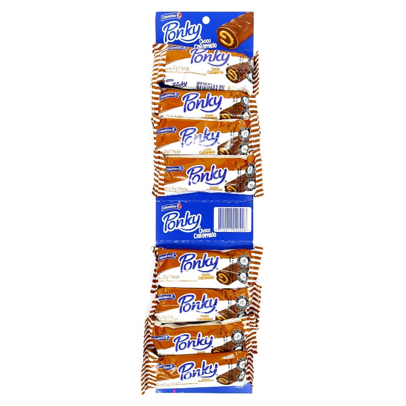 PONKY CHOCO CARAMELO TIRA 8 UND