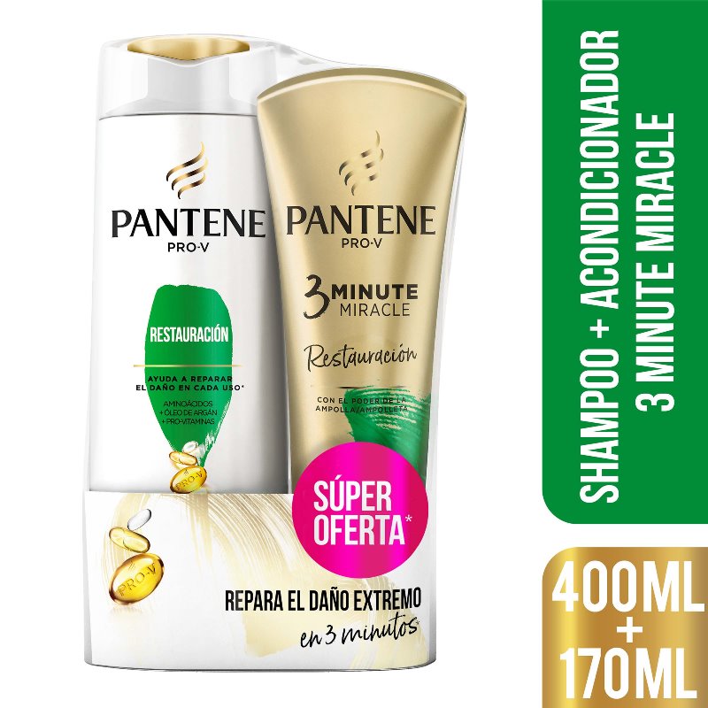 CHA.PANTENE REST.400+ACOND.170 3MM P.E