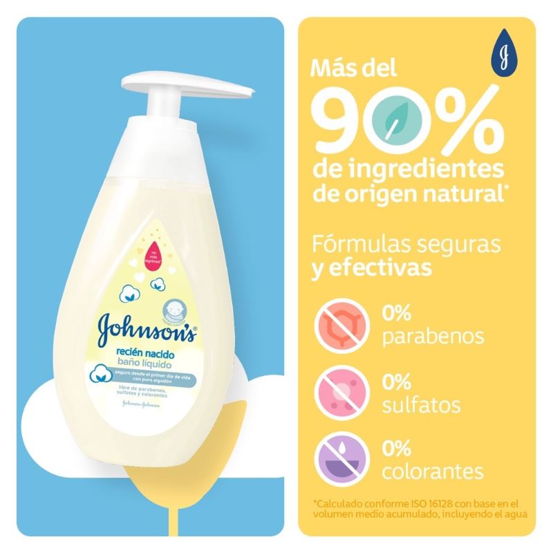 BANO LIQUIDO JJ BABY RECIEN NACI.200 ML