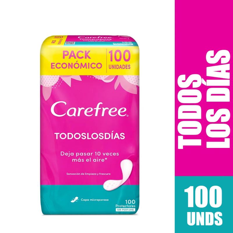 PROT.CAREFREE TODOS LOS DIAS 100 UND S.P