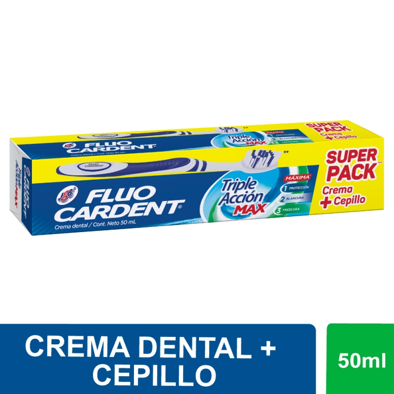 CRE DEN FLUOCAR TRIPLE ACCI MAX 50ML+CEP