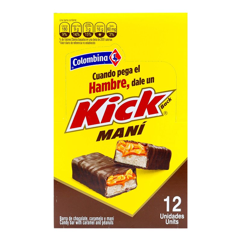BARRA CHOCOLATE KICK MANI 12 UND