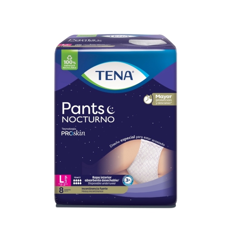 PAN.TENA PANTS NOCTURNO LARGE 8 UNDS