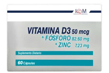 VITAMINA D3 FOSFORO Y ZINC 60 CAP ICOM