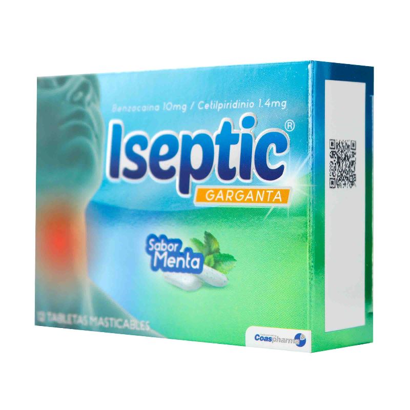 ISEPTIC MENTA CAJA 12 TABLETAS COA - Imagen 2